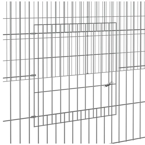 Konijnenkooi met 5 panelen 541x109x54 cm gegalvaniseerd ijzer 6