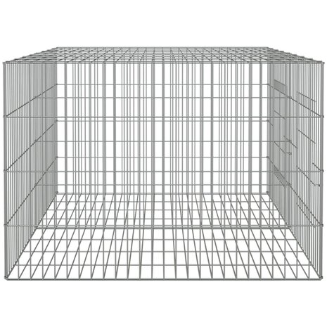 Konijnenkooi met 2 panelen 110x79x54 cm gegalvaniseerd ijzer 5