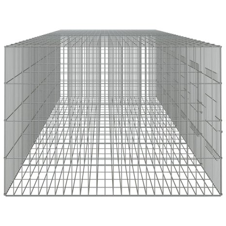 Konijnenkooi met 6 panelen 327x79x54 cm gegalvaniseerd ijzer 5