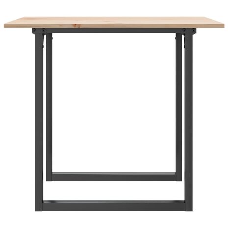 Eettafel O-frame 80x80x75 cm massief grenenhout en gietijzer 5