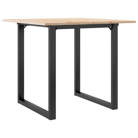 Eettafel O-frame 90x90x75 cm massief grenenhout en gietijzer 6