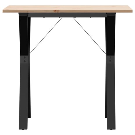 Eettafel Y-frame 80x50x75 cm massief grenenhout en gietijzer 4