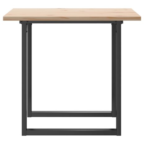 Eettafel O-frame 80x80x75,5 cm massief grenenhout en gietijzer 5