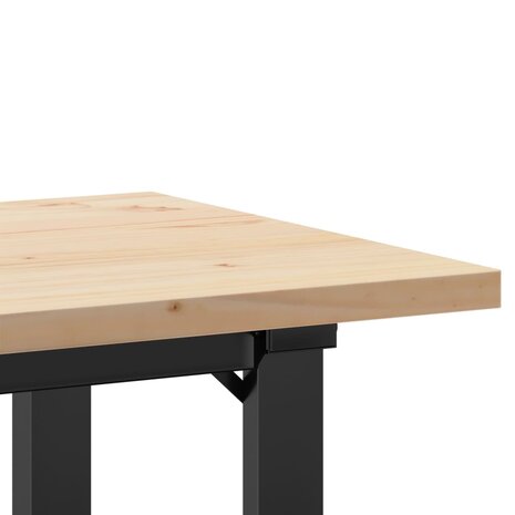 Eettafel O-frame 100x50x75,5 cm massief grenenhout en gietijzer 7