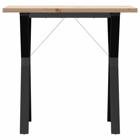 Eettafel Y-frame 80x50x75,5 cm massief grenenhout en gietijzer 4