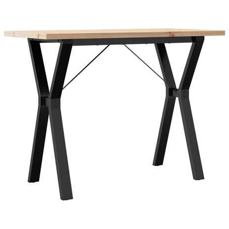 Eettafel Y-frame 100x50x75,5 cm massief grenenhout en gietijzer 6