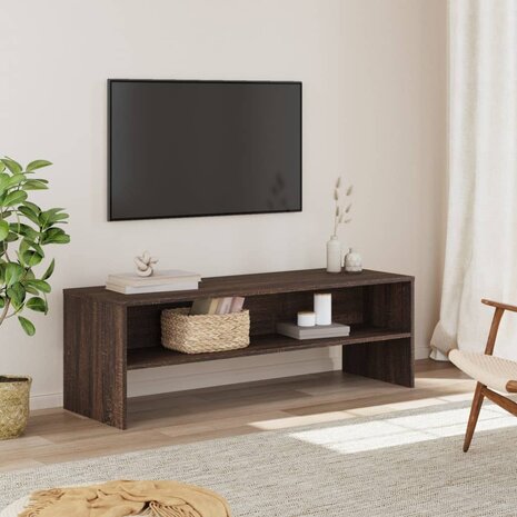 Tv-meubel 120x40x40 cm bewerkt hout bruin eikenkleurig 1