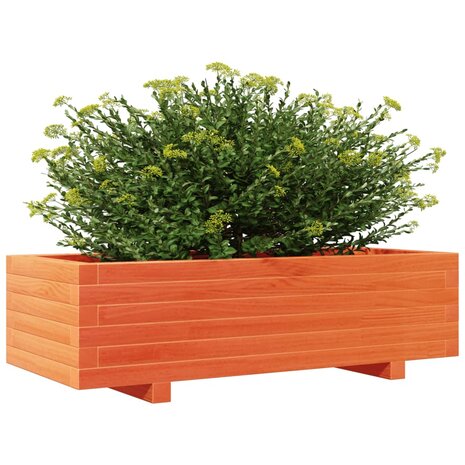 Plantenbak 90x40x26,5 cm massief grenenhout wasbruin 4