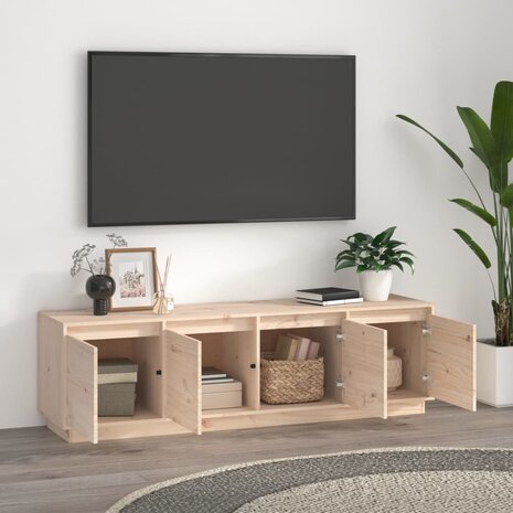 Tv-meubel 156x37x45 cm massief grenenhout 3