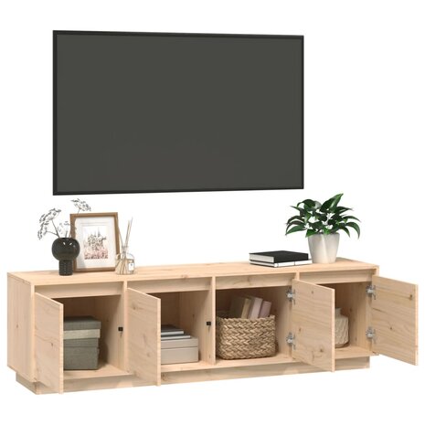 Tv-meubel 156x37x45 cm massief grenenhout 5