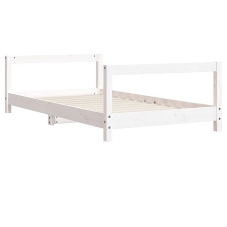 Kinderbedframe 80x160 cm massief grenenhout wit 6