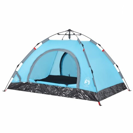 Tent 2-persoons snelontgrendeling blauw 4