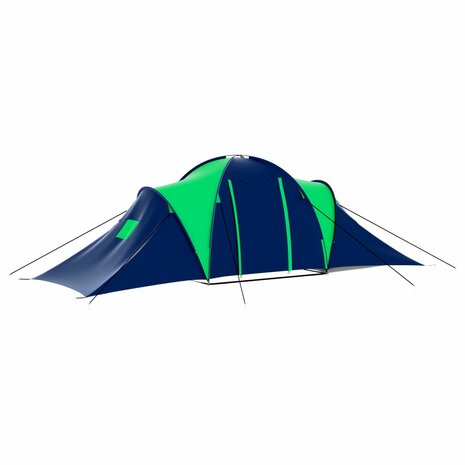 Tent 9-persoons polyester blauw en groen 2