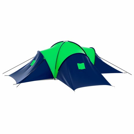 Tent 9-persoons polyester blauw en groen 3