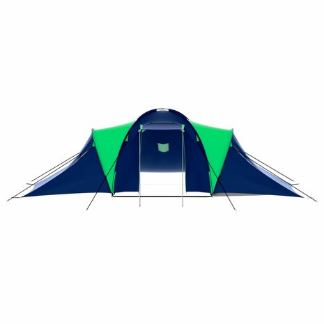 Tent 9-persoons polyester blauw en groen 4