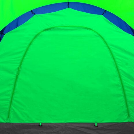 Tent 9-persoons polyester blauw en groen 6