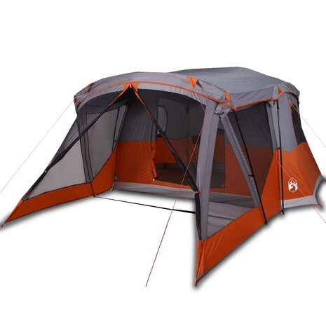 Tent met luifel 4-persoons waterdicht oranje 2