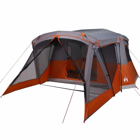 Tent met luifel 4-persoons waterdicht oranje 4