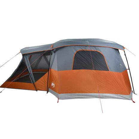 Tent met luifel 4-persoons waterdicht oranje 8