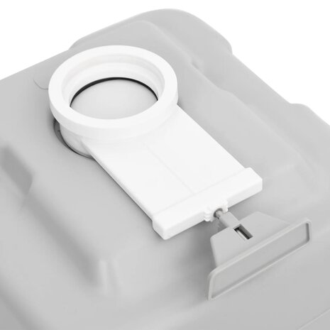 Campingtoilet draagbaar 20+10 L HDPE grijs en wit 9