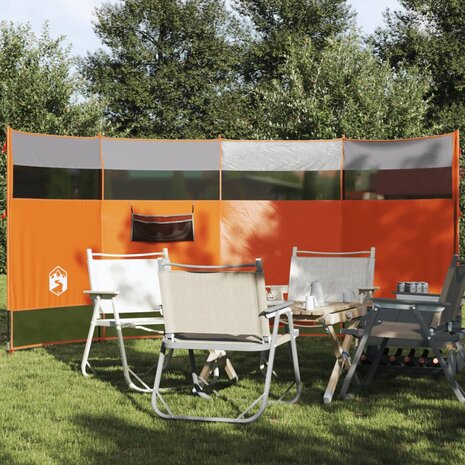 Windscherm camping waterdicht 366x152x152 cm oranje 1