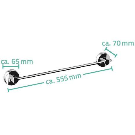 RIDDER Handdoekenstang 55,5x7x6,5 cm chroom 12120000 3