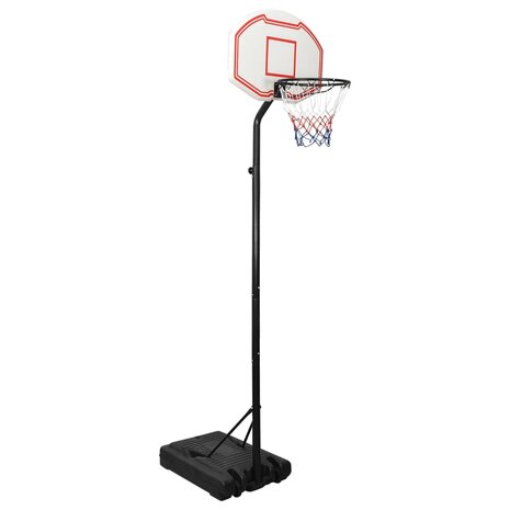 Basketbalstandaard 282-352 cm polyethyleen wit 1