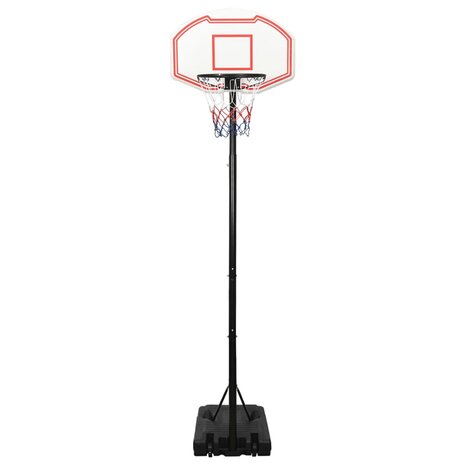 Basketbalstandaard 282-352 cm polyethyleen wit 2