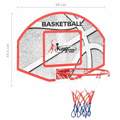 5-delige Basketbalset wandmontage 66x44,5 cm 10