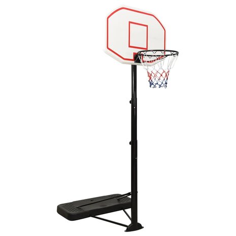 Basketbalstandaard 258-363 cm polyetheen wit 1