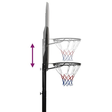 Basketbalstandaard 258-363 cm polyetheen 8