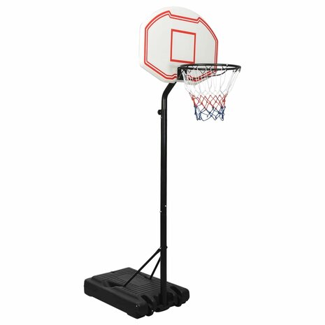 Basketbalstandaard 237-307 cm polyetheen wit 1