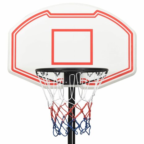 Basketbalstandaard 237-307 cm polyetheen wit 5