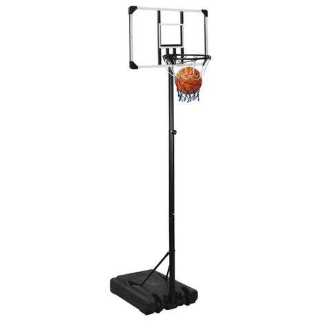 Basketbalstandaard 235-305 cm polycarbonaat transparant 2