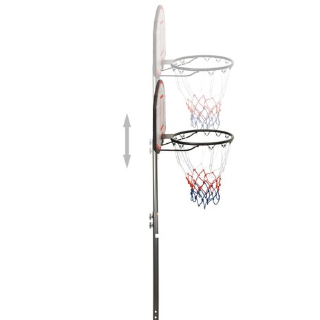 Basketbalstandaard 216-250 cm polyethyleen zwart 8