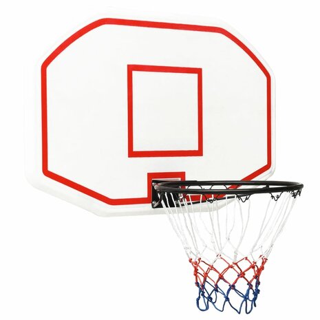 Basketbalbord 109x71x3 cm polyetheen wit 1