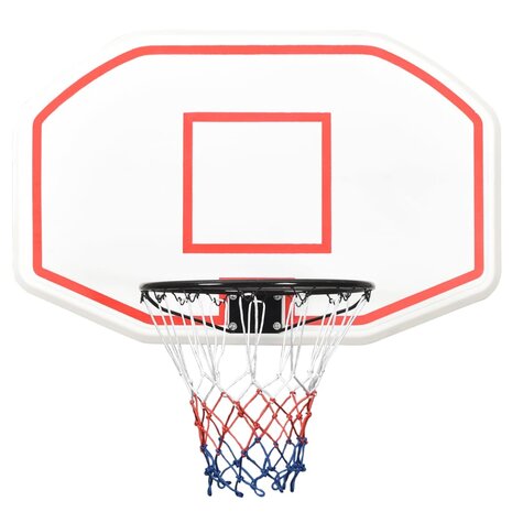 Basketbalbord 109x71x3 cm polyetheen wit 2