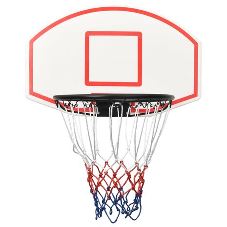 Basketbalbord 71x45x2 cm polyetheen wit 2