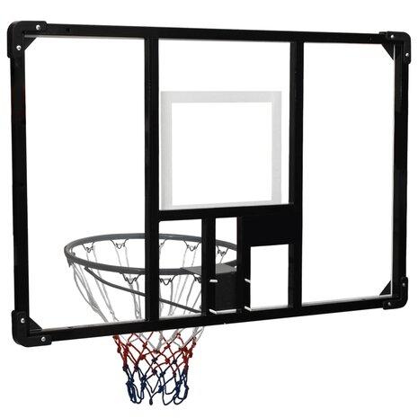 Basketbalbord 106x69x3 cm polycarbonaat transparant 4