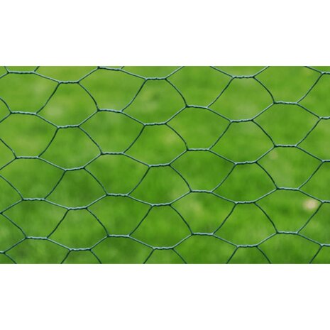 Kippengaas 25x0,75 m staal met PVC-coating groen 3