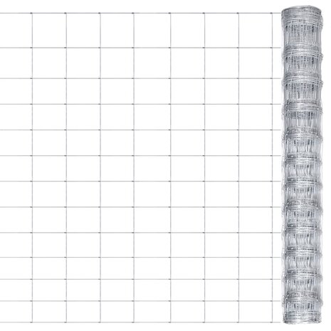 Tuinhek 50x1,25 m gegalvaniseerd staal zilverkleurig 1