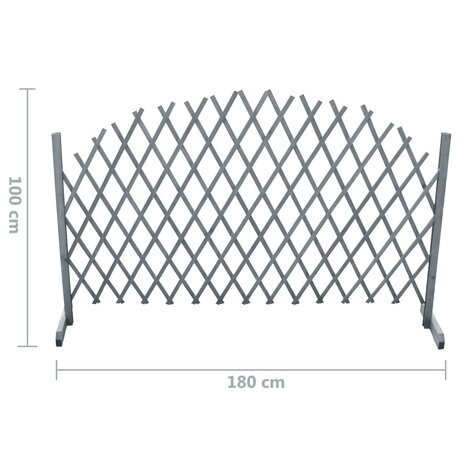 Tuinlatwerk 1,8x1 m massief vurenhout grijs 4