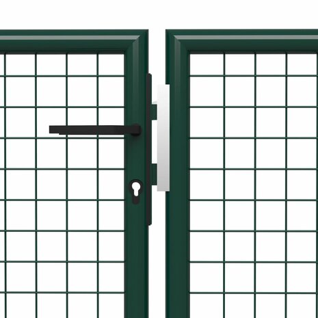 Poort 400x150 cm staal groen 4