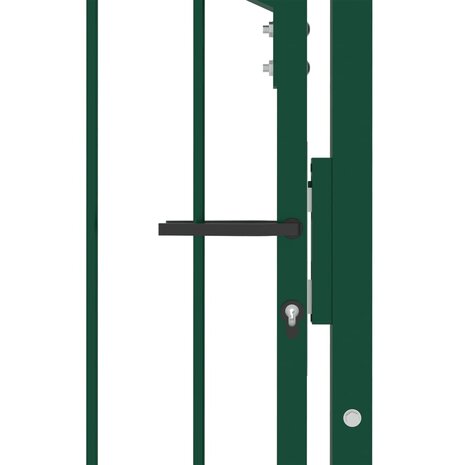 Poort met speerpunten 100x125 cm staal groen 4