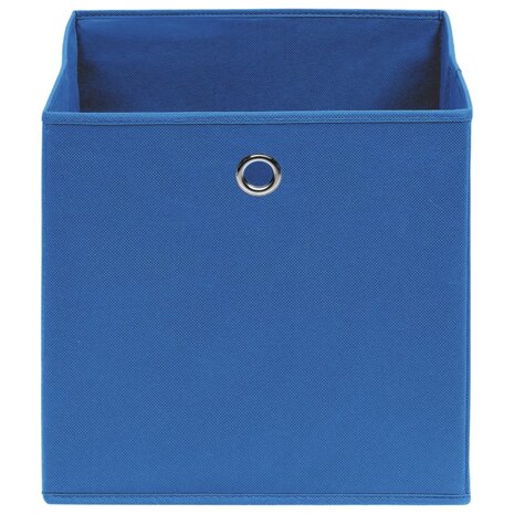 Opbergboxen 4 st 32x32x32 cm stof blauw 3