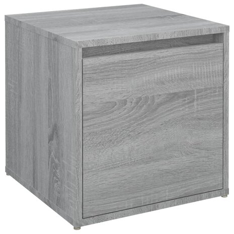 Opbergbox met lade 40,5x40x40 cm bewerkt hout grijs sonoma eik 2