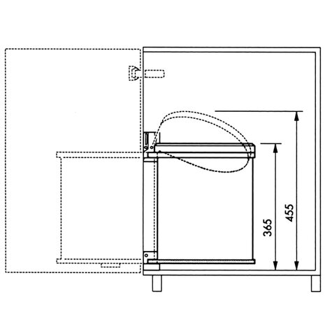 Hailo Inbouw afvalemmer Compact-Box M 15 L roestvrij staal 3555-101 6