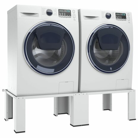 Wasmachine- en drogerverhoger dubbel wit 2