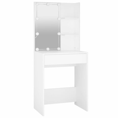 Kaptafel met LED-verlichting 60x40x140 cm wit 3