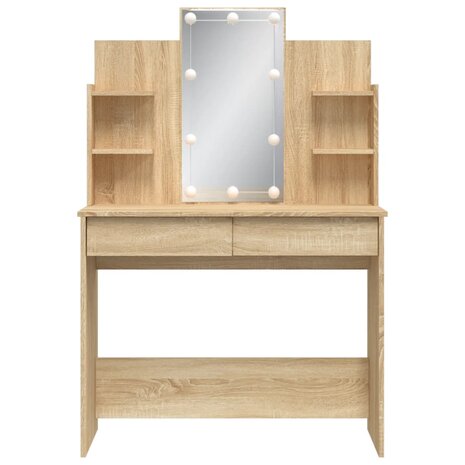 Kaptafel met LED-verlichting 96x40x142 cm sonoma eikenkleurig 5